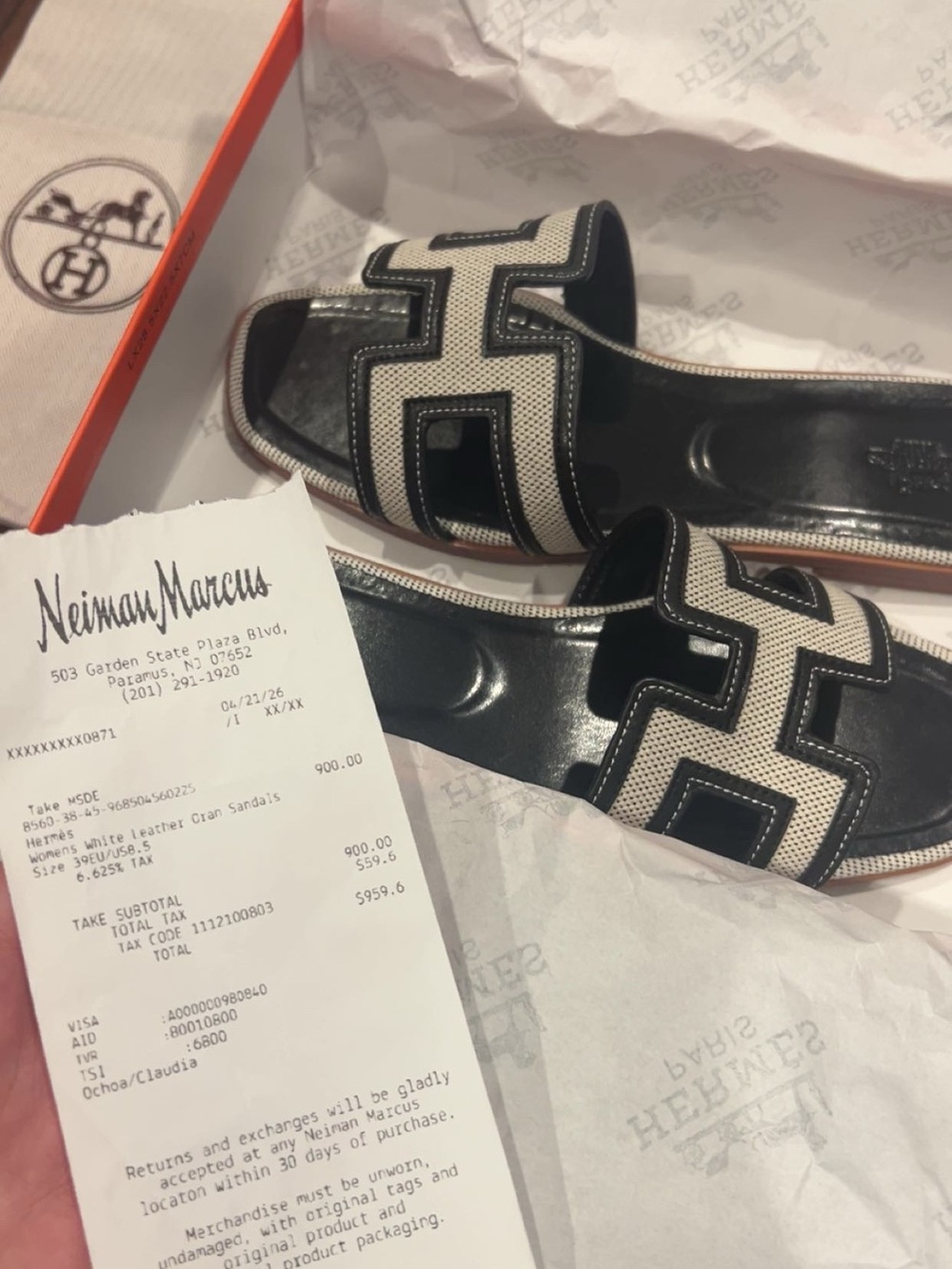 Black HERMES Sandals